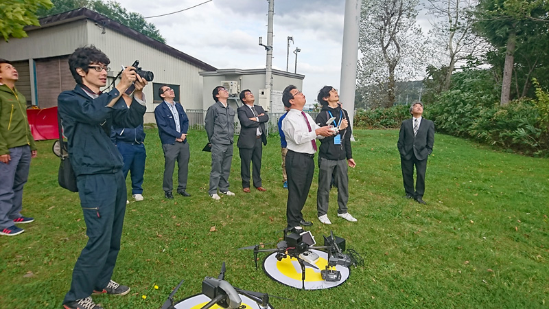 北海道古平町消防組合でDJIドローンの体験会とデモンストレーションを開催しました。