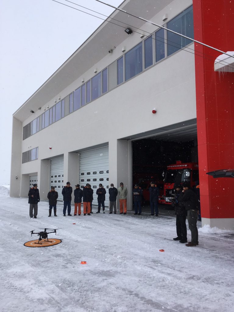 北海道滝川市消防署でDJIドローンのデモンストレーションと体験会を開催しました。