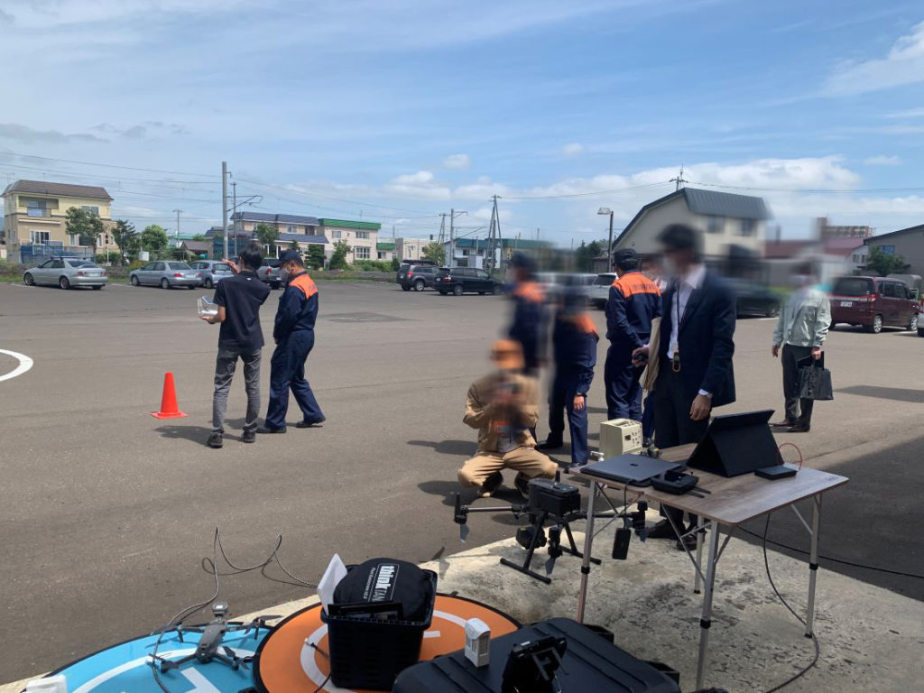 当別消防署でDJI ドローンのデモンストレーションを開催しました