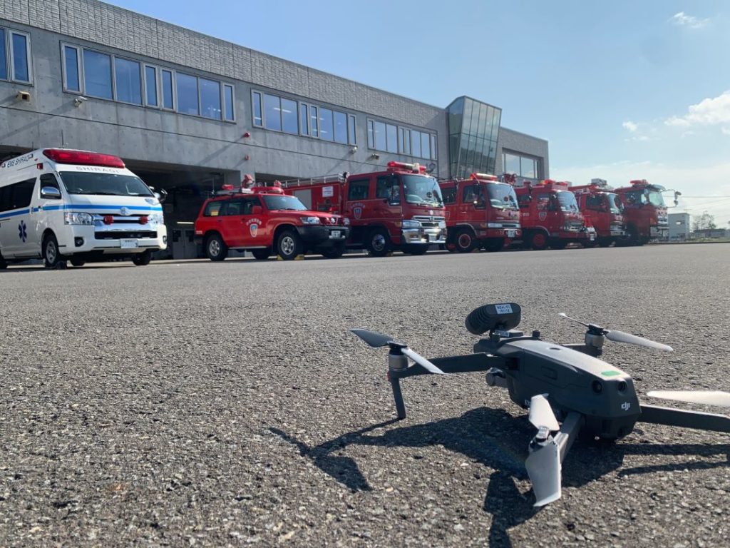 白老町消防署でDJI ドローンのデモンストレーションを開催しました