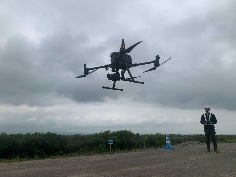 河川堤防の出来形UAV計測を行いました（M300RTK,P1）