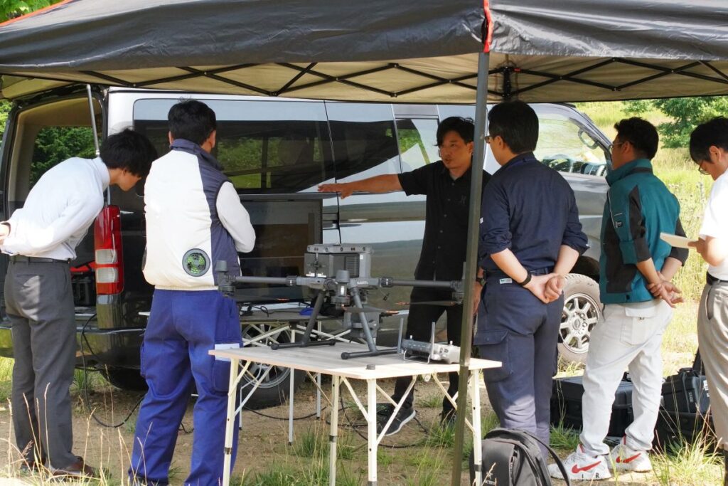 法人様にM350RTK の新商品デモを行いました!