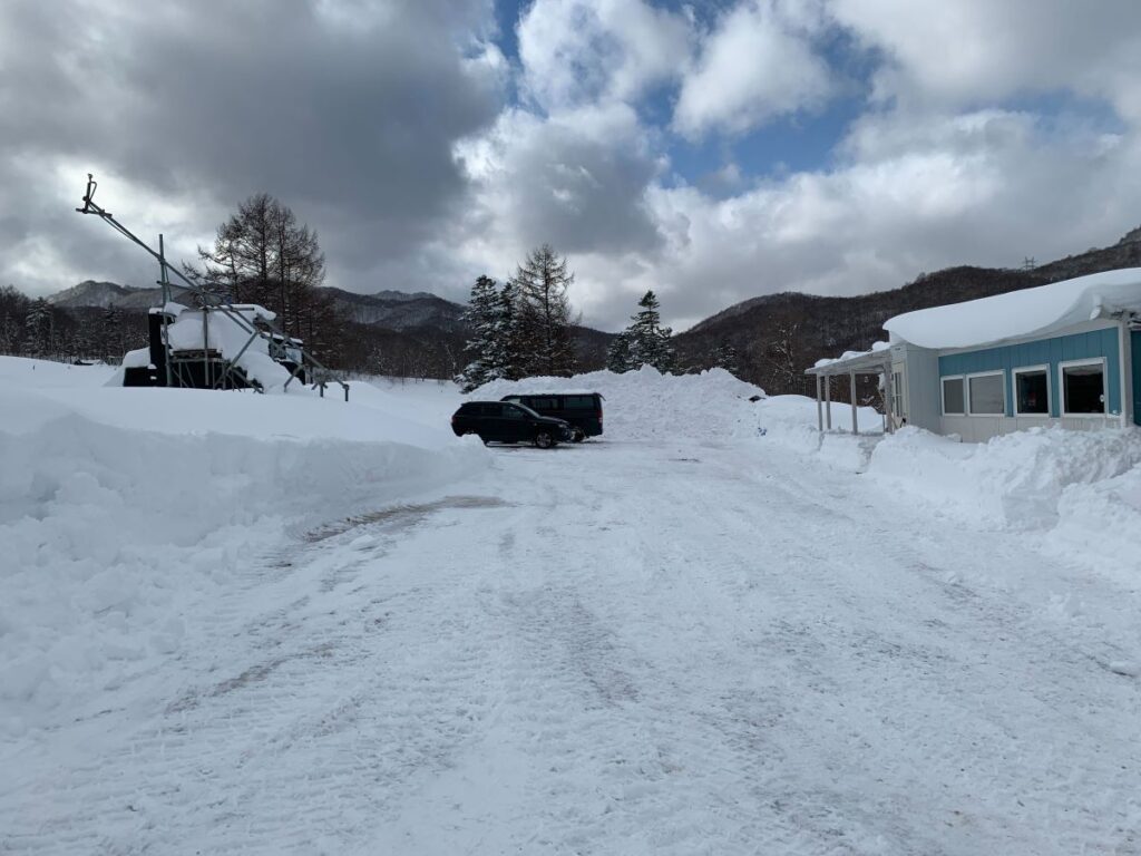 北海道札幌市ドローン練習場 冬模様の様子です。