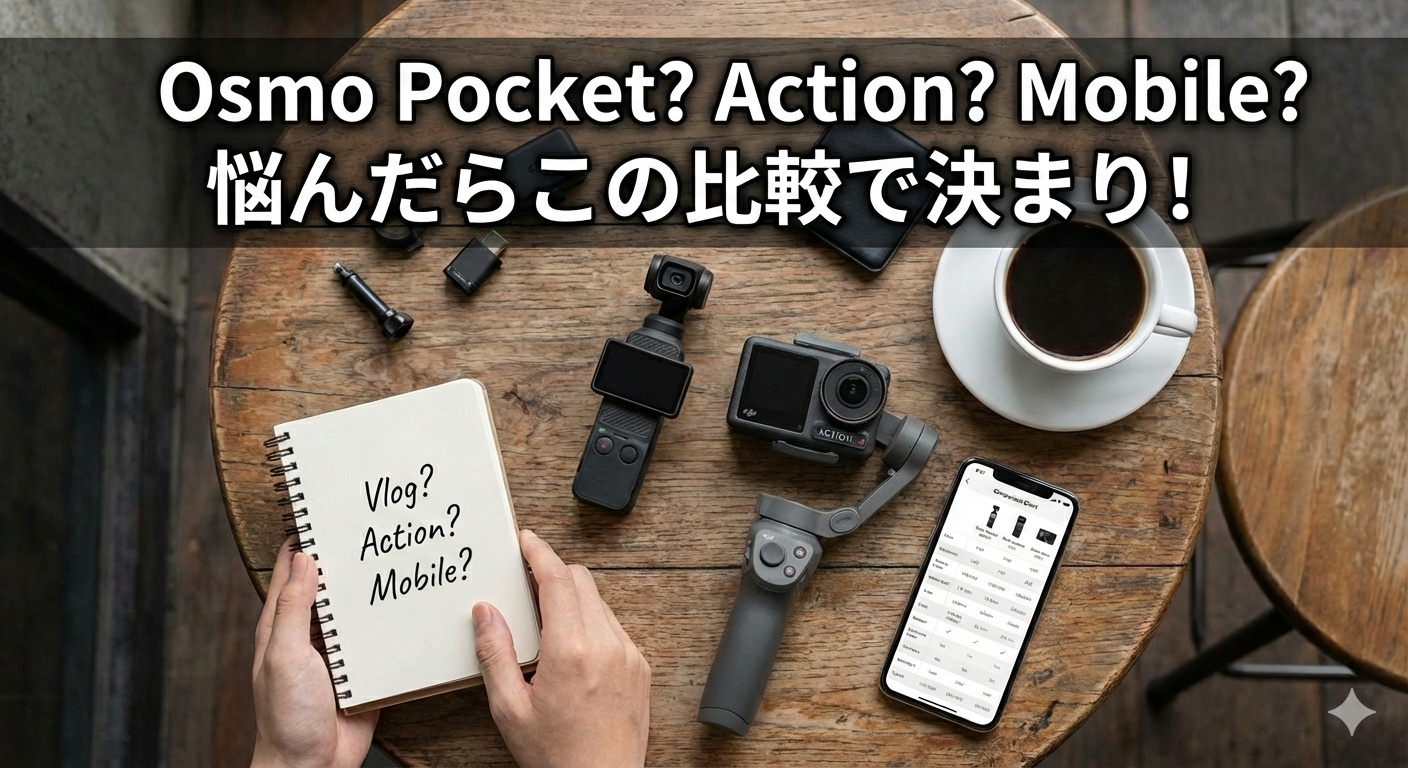 DJI Osmoシリーズ完全比較｜Pocket・Action・Mobileどれが買い？DJI OSMOシリーズとは？全体像と製品ラインナップ