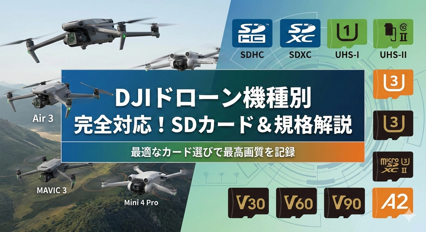 DJIドローンに最適なSDカード完全ガイド｜対応スペック・容量目安・機種別おすすめ一覧