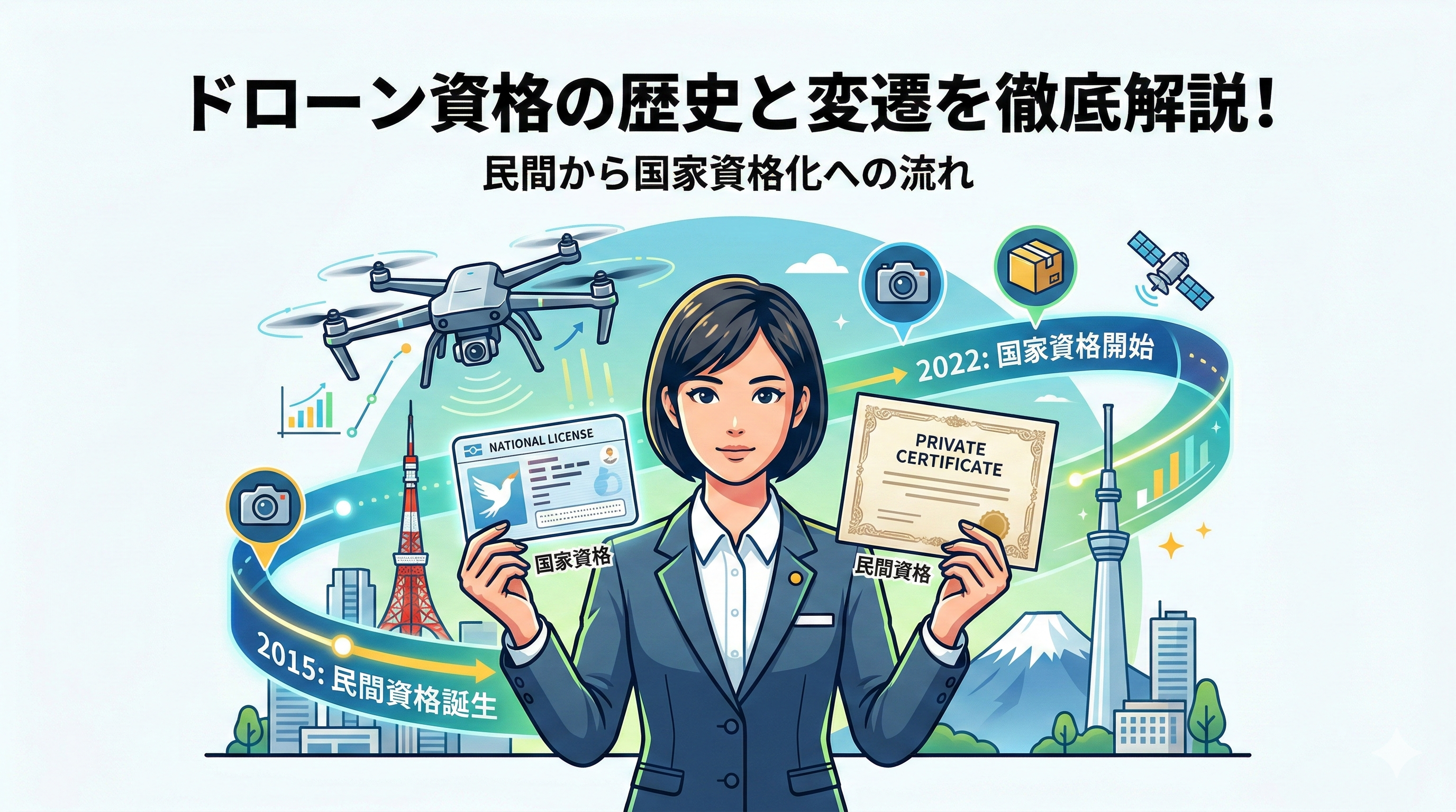 ドローン資格の歴史と変遷を徹底解説！民間から国家資格化への流れと今取るべき資格