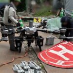 現場の人手を空から支える大型物流ドローン「DJI FlyCart 100」の運搬業務でオペレーター業務を担当しました。