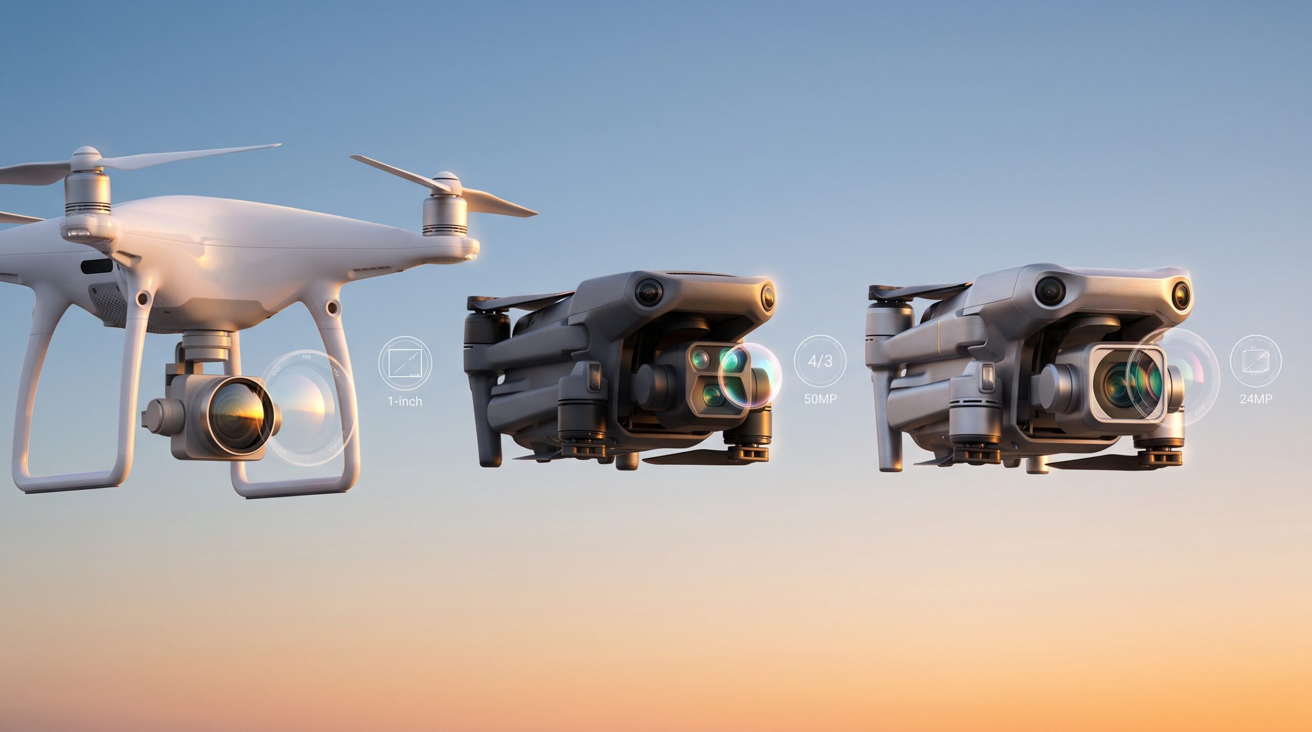 【2026年最新】DJIドローン人気機体のカメラ性能を徹底比較｜画素数・センサーサイズ一目でわかる完全ガイド